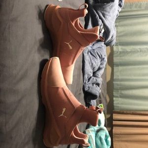 Pink puma sneakers